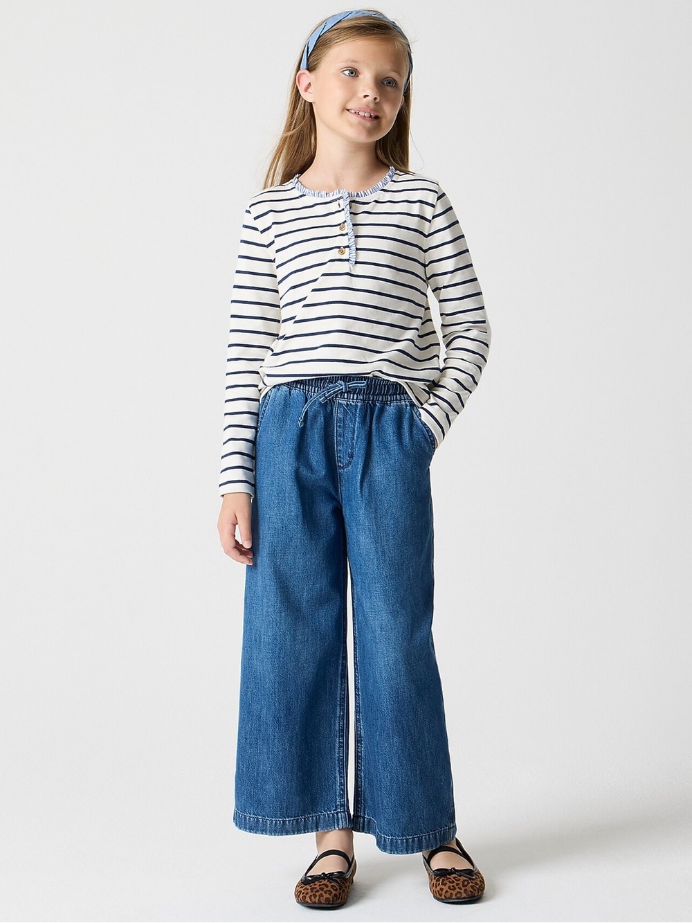 J.crew Factory Girls' wide-leg drawstring jean size 10 new with tags